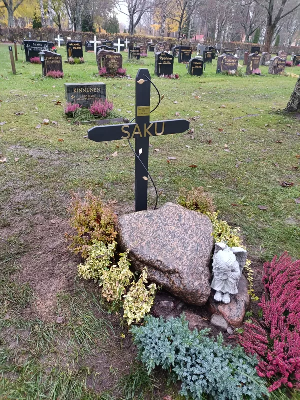 Hauta risti, kultaiset teräksiset lehdet 